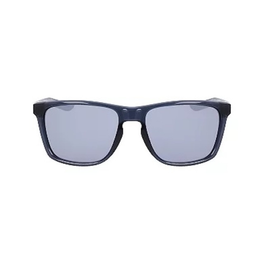 Nike Fortune 57mm Square Sunglasses Dark Gray Silver Flash NWT